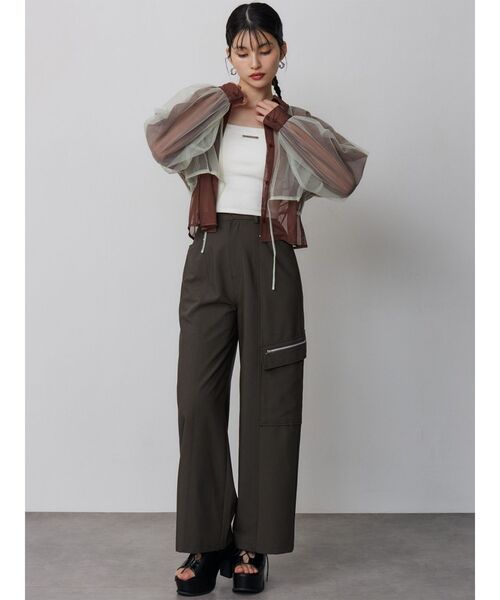 MURUA（ムルーア）の「チュールレイヤードシャツ（シャツ/ブラウス・レディース・ブラウン/イエロー・FREE）」の21枚目の写真