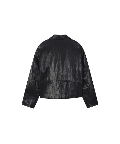 LAP(ラップ)の「ポケットカラー フェイクレザー ジャケット AS1LZ261(ライダースジャケット・レディース・ブラック/ベージュ/ピンク・FREE)」の8枚目の写真