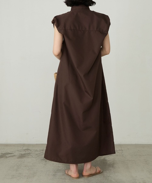 Cherir Mignon(シェリルミニョン)の「【Cherir Mignon】襟付きバルーンスリーブシャツワンピース(シャツワンピース・レディース・ブラック/ブラウン・FREE)」の18枚目の写真