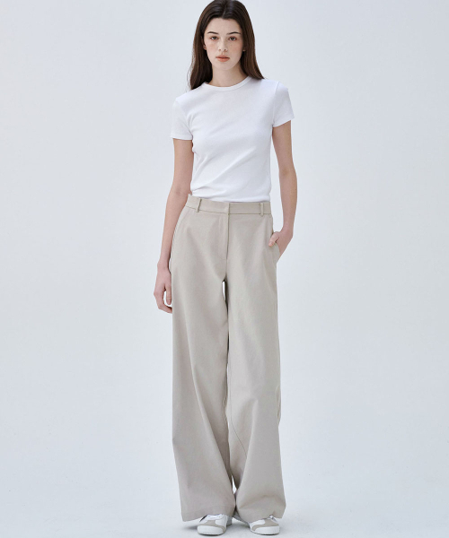 MALOUPE(マロップ)の「2171 ストレッチ軽量ワイドパンツ (ベージュ)(スラックス・レディース・その他・26/28/30)」の6枚目の写真