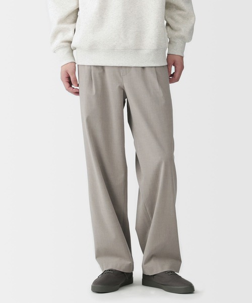 無印良品（ムジルシリョウヒン）の「紳士 乾きやすいワンタックワイドパンツ（その他パンツ・メンズ・ブラック/ブラウン系/グレー/チャコールグレー・S/M/L/XL）」の4枚目の写真