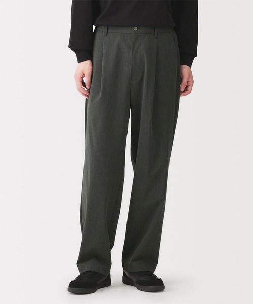 無印良品（ムジルシリョウヒン）の「紳士 乾きやすいワンタックワイドパンツ（その他パンツ・メンズ・ブラック/ブラウン系/グレー/チャコールグレー・S/M/L/XL）」の3枚目の写真