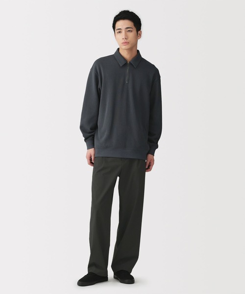 無印良品（ムジルシリョウヒン）の「紳士 乾きやすいワンタックワイドパンツ（その他パンツ・メンズ・ブラック/ブラウン系/グレー/チャコールグレー・S/M/L/XL）」の9枚目の写真