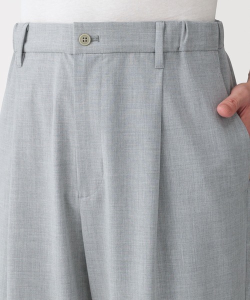 無印良品（ムジルシリョウヒン）の「紳士 乾きやすいワンタックワイドパンツ（その他パンツ・メンズ・ブラック/ブラウン系/グレー/チャコールグレー・S/M/L/XL）」の12枚目の写真