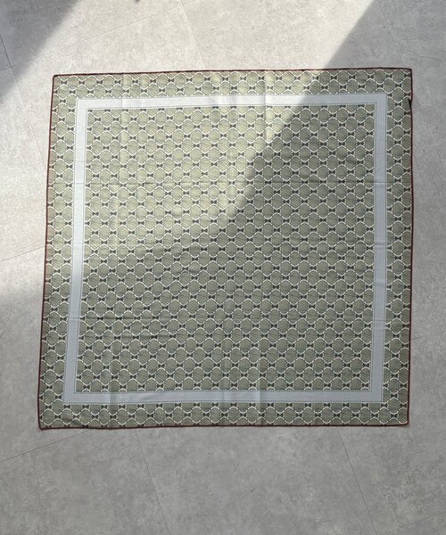 DouDou（ドゥドゥ）の「【WEB限定】リバーシブル幾何柄スカーフ（ストール/ショール・レディース・ブラウン/ブルー・FREE）」の15枚目の写真