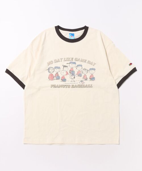 A BAG OF CHIPS（アバッグオブチップス）の「FRUIT OF THE LOOM/フルーツオブザルーム　FTL x PEANUTS Tシャツ（Tシャツ/カットソー・キッズ・ホワイト系その他2/アイボリー/サックスブルー/ホワイト系その他/ホワイト系その他3・S/M/L）」の4枚目の写真
