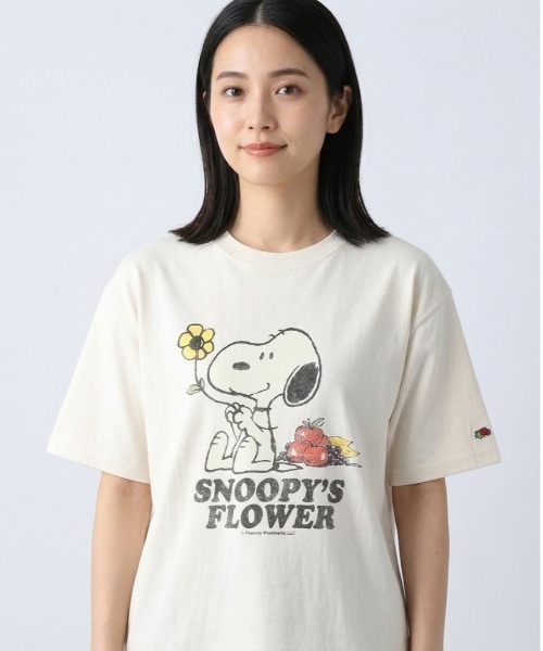 PEANUTS(ピーナッツ)の「FRUIT OF THE LOOM/フルーツオブザルーム FTL x PEANUTS Tシャツ(Tシャツ/カットソー・メンズ・ホワイト系その他2/アイボリー/サックスブルー/ホワイト系その他/ホワイト系その他3・S/M/L)」の1枚目の写真