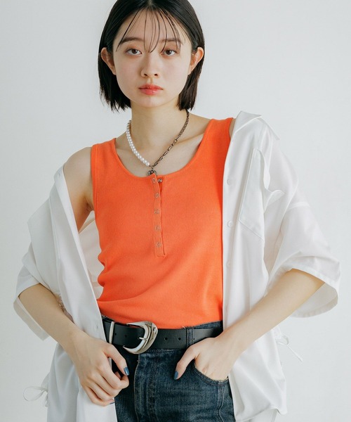 PAGEBOY（ページボーイ）の「クールヘンリータンク（タンクトップ・レディース・ブラック/グレー/オレンジ・FREE）」の11枚目の写真