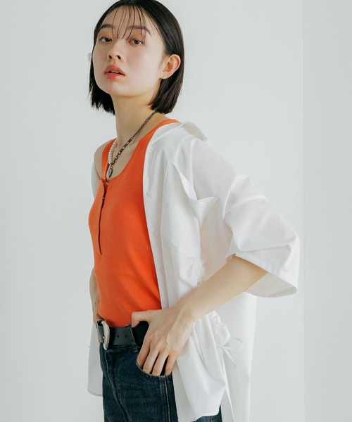 PAGEBOY（ページボーイ）の「クールヘンリータンク（タンクトップ・レディース・ブラック/グレー/オレンジ・FREE）」の12枚目の写真