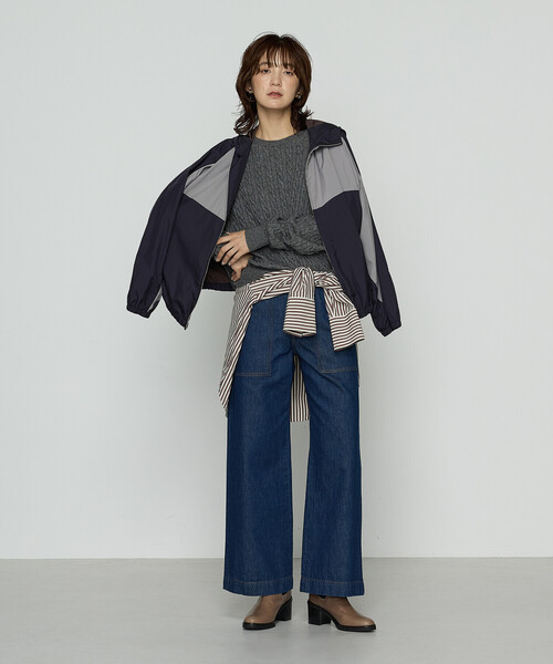 COMME CA Wardrobe(コムサワードローブ)の「〔 +サイズ 〕ケーブル編 ニットプルオーバー(ニット/セーター・レディース・イエロー・13号)」の10枚目の写真