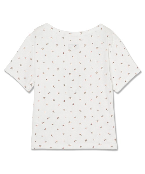 GUESS JEANS（ゲスジーンズ）の「GUESS JEANS Pointelle Short Sleeves Henley Top（Tシャツ/カットソー・レディース・ホワイト系その他・MEDIUM/X-SMALL）」の7枚目の写真