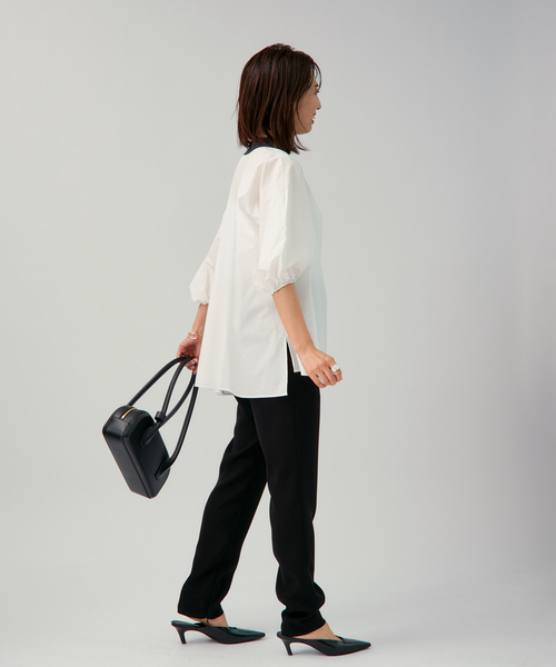 VERMEIL par iena（ヴェルメイユパーイエナ）の「リボンブラウス（シャツ/ブラウス・レディース・ネイビー/ホワイト・FREE）」の6枚目の写真