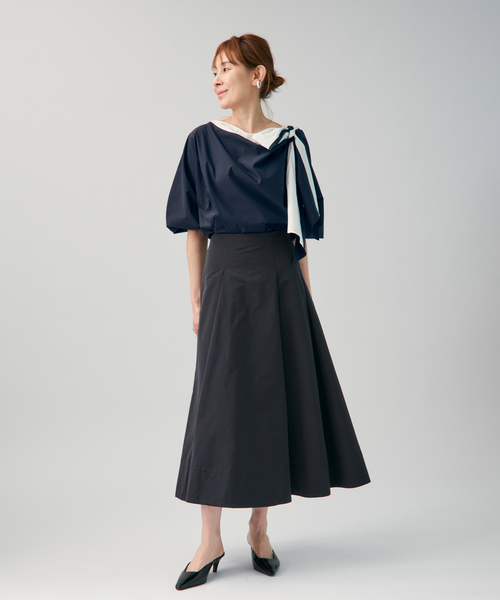 VERMEIL par iena（ヴェルメイユパーイエナ）の「リボンブラウス（シャツ/ブラウス・レディース・ネイビー/ホワイト・FREE）」の12枚目の写真