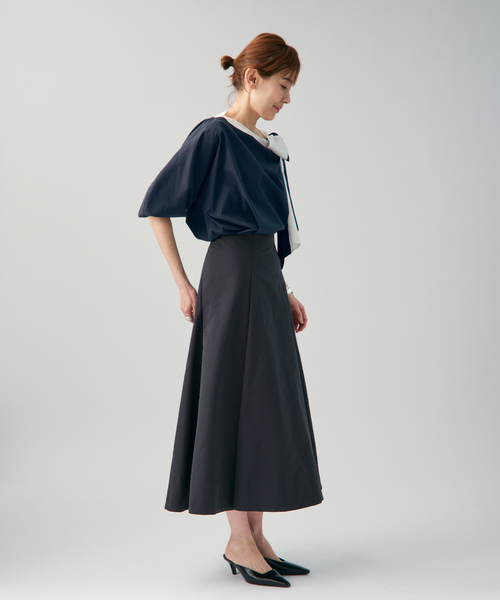 VERMEIL par iena（ヴェルメイユパーイエナ）の「リボンブラウス（シャツ/ブラウス・レディース・ネイビー/ホワイト・FREE）」の15枚目の写真