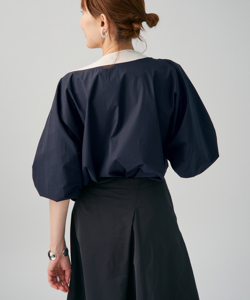 VERMEIL par iena（ヴェルメイユパーイエナ）の「リボンブラウス（シャツ/ブラウス・レディース・ネイビー/ホワイト・FREE）」の19枚目の写真