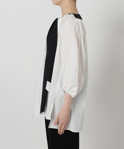 VERMEIL par iena（ヴェルメイユパーイエナ）の「リボンブラウス（シャツ/ブラウス・レディース・ネイビー/ホワイト・FREE）」の21枚目の写真