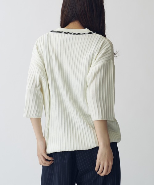 Lui's(ルイス)の「スキッパーステッチニット(ニット/セーター・メンズ・ホワイト/ブラウン/ブラック・S/M)」の15枚目の写真