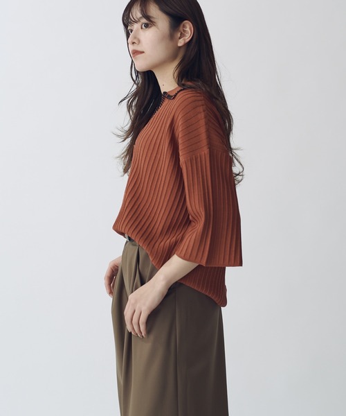 Lui's(ルイス)の「スキッパーステッチニット(ニット/セーター・メンズ・ホワイト/ブラウン/ブラック・S/M)」の4枚目の写真