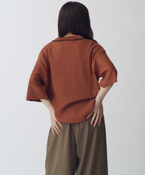 Lui's(ルイス)の「スキッパーステッチニット(ニット/セーター・メンズ・ホワイト/ブラウン/ブラック・S/M)」の5枚目の写真