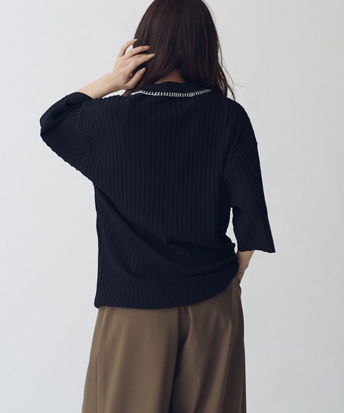 Lui's(ルイス)の「スキッパーステッチニット(ニット/セーター・メンズ・ホワイト/ブラウン/ブラック・S/M)」の16枚目の写真