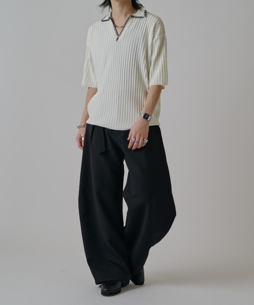 Lui's(ルイス)の「スキッパーステッチニット(ニット/セーター・メンズ・ホワイト/ブラウン/ブラック・S/M)」の11枚目の写真