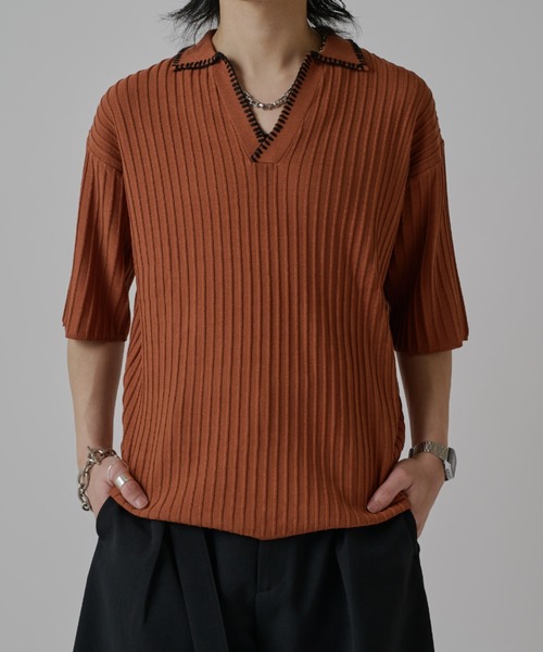 Lui's(ルイス)の「スキッパーステッチニット(ニット/セーター・メンズ・ホワイト/ブラウン/ブラック・S/M)」の18枚目の写真