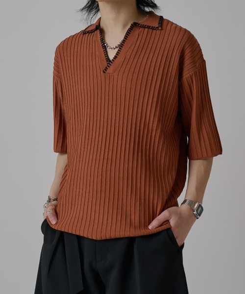 Lui's(ルイス)の「スキッパーステッチニット(ニット/セーター・メンズ・ホワイト/ブラウン/ブラック・S/M)」の19枚目の写真