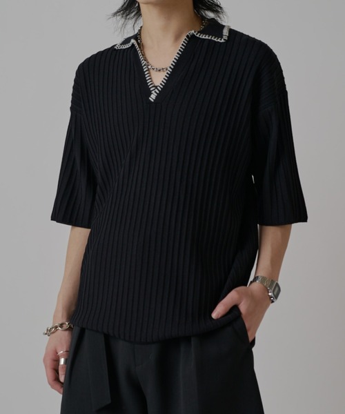 Lui's(ルイス)の「スキッパーステッチニット(ニット/セーター・メンズ・ホワイト/ブラウン/ブラック・S/M)」の13枚目の写真