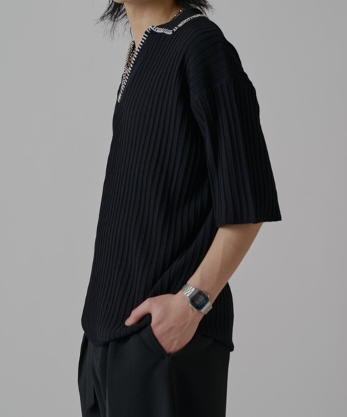 Lui's(ルイス)の「スキッパーステッチニット(ニット/セーター・メンズ・ホワイト/ブラウン/ブラック・S/M)」の14枚目の写真