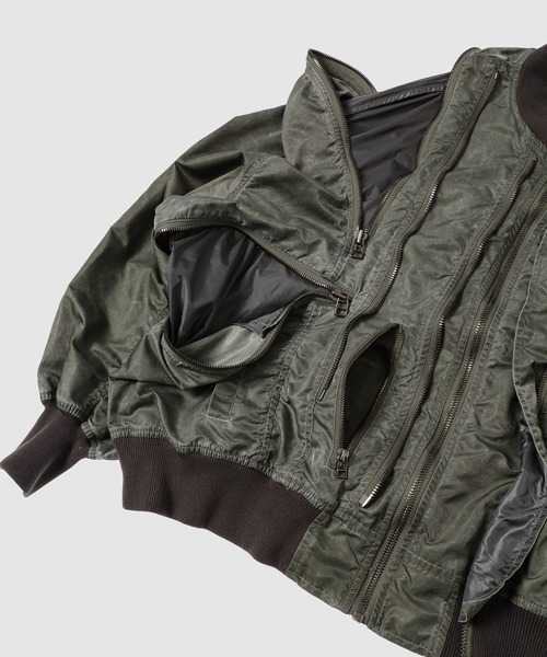 FACETASM(ファセッタズム)の「ZIPPER BUG MA-1(MA-1・メンズ・カーキ・00)」の6枚目の写真