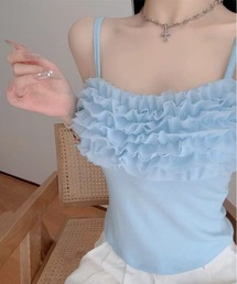 フリルレースキャミソール