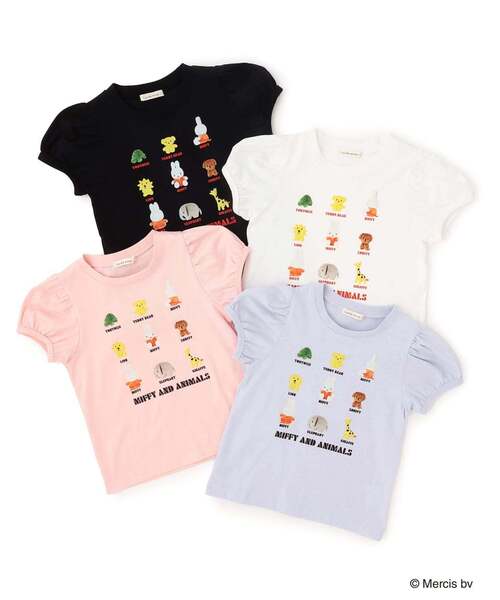 Lycee mine(リセマイン)の「【綿100%】 【ミッフィー】【速乾・UV・型崩れしない】ぬいぐるみ転写プリントTシャツ(Tシャツ/カットソー・キッズ・ライトピンク/ブルーグレー/ブラック/オフホワイト・100cm/110cm/120cm/130cm/140cm)」の7枚目の写真