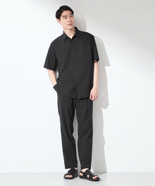 THE SHOP TK (ザ ショップ ティーケー )の「マイクロ シアサッカー 半袖シャツ 洗濯機OK/セットアップ可(シャツ/ブラウス・メンズ・ネイビー/ブラック/チャコールグレー・03/02/04)」の10枚目の写真