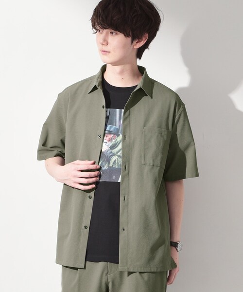 THE SHOP TK (ザ ショップ ティーケー )の「マイクロ シアサッカー 半袖シャツ 洗濯機OK/セットアップ可(シャツ/ブラウス・メンズ・ネイビー/ブラック/チャコールグレー・03/02/04)」の12枚目の写真