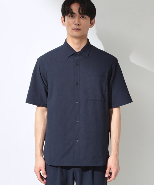 THE SHOP TK (ザ ショップ ティーケー )の「マイクロ シアサッカー 半袖シャツ 洗濯機OK/セットアップ可(シャツ/ブラウス・メンズ・ネイビー/ブラック/チャコールグレー・03/02/04)」の16枚目の写真