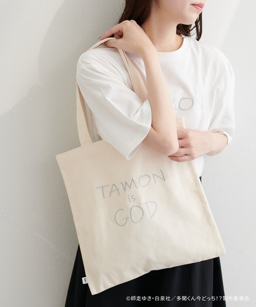 natural couture(ナチュラルクチュール)の「〈多聞くん今どっち!?コラボ〉TAMON IS GODキャンバストート(トートバッグ・レディース・その他1・FREE)」の13枚目の写真