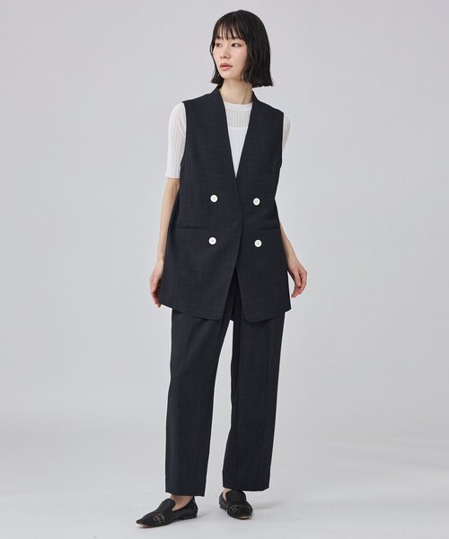 CAST:（キャストコロン）の「リネンライクジレ（ベスト・レディース・ネイビー/ブラウン系その他5/ベージュ・M/S）」の14枚目の写真