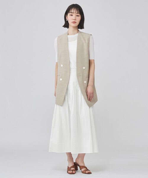 CAST:（キャストコロン）の「リネンライクジレ（ベスト・レディース・ネイビー/ブラウン系その他5/ベージュ・M/S）」の15枚目の写真