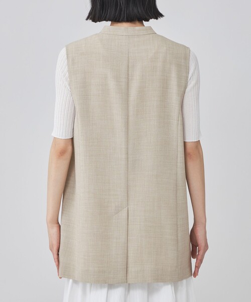 CAST:（キャストコロン）の「リネンライクジレ（ベスト・レディース・ネイビー/ブラウン系その他5/ベージュ・M/S）」の7枚目の写真