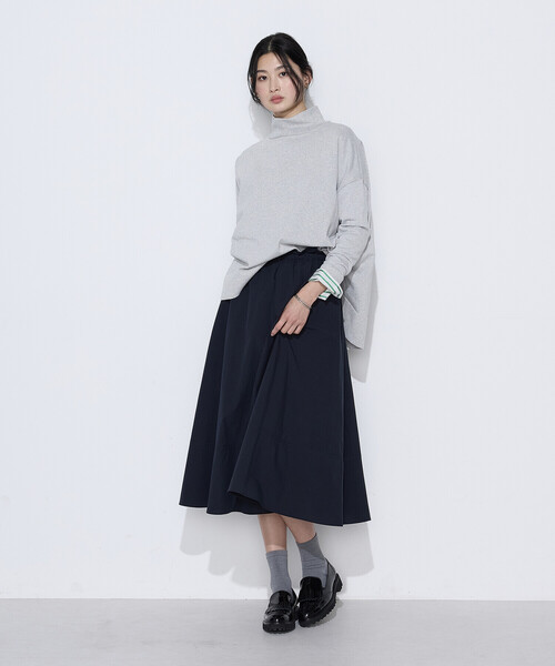 K.T KIYOKO TAKASE(キヨコタカセ)の「タイプライター フレアスカート(スカート・レディース・ベージュ/ネイビー/キャメル/チャコール・9号/7号)」の5枚目の写真