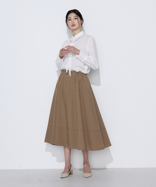 K.T KIYOKO TAKASE(キヨコタカセ)の「タイプライター フレアスカート(スカート・レディース・ベージュ/ネイビー/キャメル/チャコール・9号/7号)」の16枚目の写真