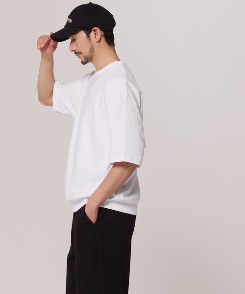 coca（coca）（コカ）の「インレイ裏毛スウェットトップス（スウェット・メンズ・ホワイト/グレー・M/L/XL）」の4枚目の写真