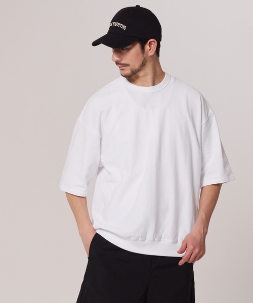 coca（coca）（コカ）の「インレイ裏毛スウェットトップス（スウェット・メンズ・ホワイト/グレー・M/L/XL）」の5枚目の写真