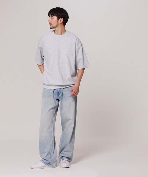 coca（coca）（コカ）の「インレイ裏毛スウェットトップス（スウェット・メンズ・ホワイト/グレー・M/L/XL）」の8枚目の写真