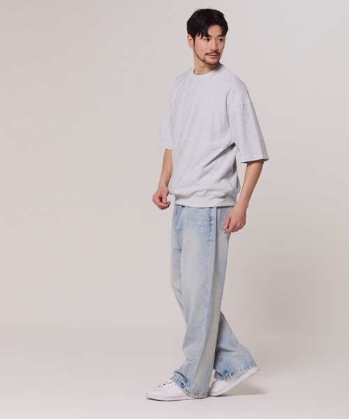 coca（coca）（コカ）の「インレイ裏毛スウェットトップス（スウェット・メンズ・ホワイト/グレー・M/L/XL）」の10枚目の写真