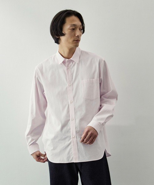 ATON（エイトン）の「【ATON】WASHER OXFORD LOOSE FIT SHRIT（シャツ/ブラウス・メンズ・サックスブルー/ピンク・2/4/6）」の2枚目の写真