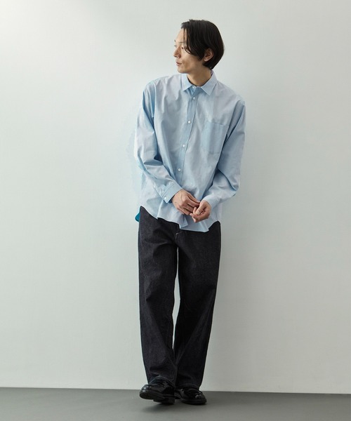ATON（エイトン）の「【ATON】WASHER OXFORD LOOSE FIT SHRIT（シャツ/ブラウス・メンズ・サックスブルー/ピンク・2/4/6）」の6枚目の写真