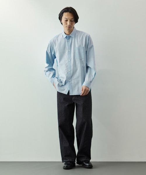 ATON（エイトン）の「【ATON】WASHER OXFORD LOOSE FIT SHRIT（シャツ/ブラウス・メンズ・サックスブルー/ピンク・2/4/6）」の7枚目の写真