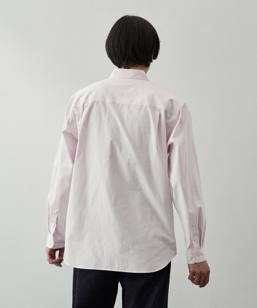 ATON（エイトン）の「【ATON】WASHER OXFORD LOOSE FIT SHRIT（シャツ/ブラウス・メンズ・サックスブルー/ピンク・2/4/6）」の10枚目の写真