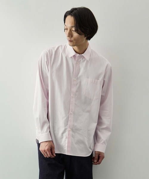 ATON（エイトン）の「【ATON】WASHER OXFORD LOOSE FIT SHRIT（シャツ/ブラウス・メンズ・サックスブルー/ピンク・2/4/6）」の8枚目の写真